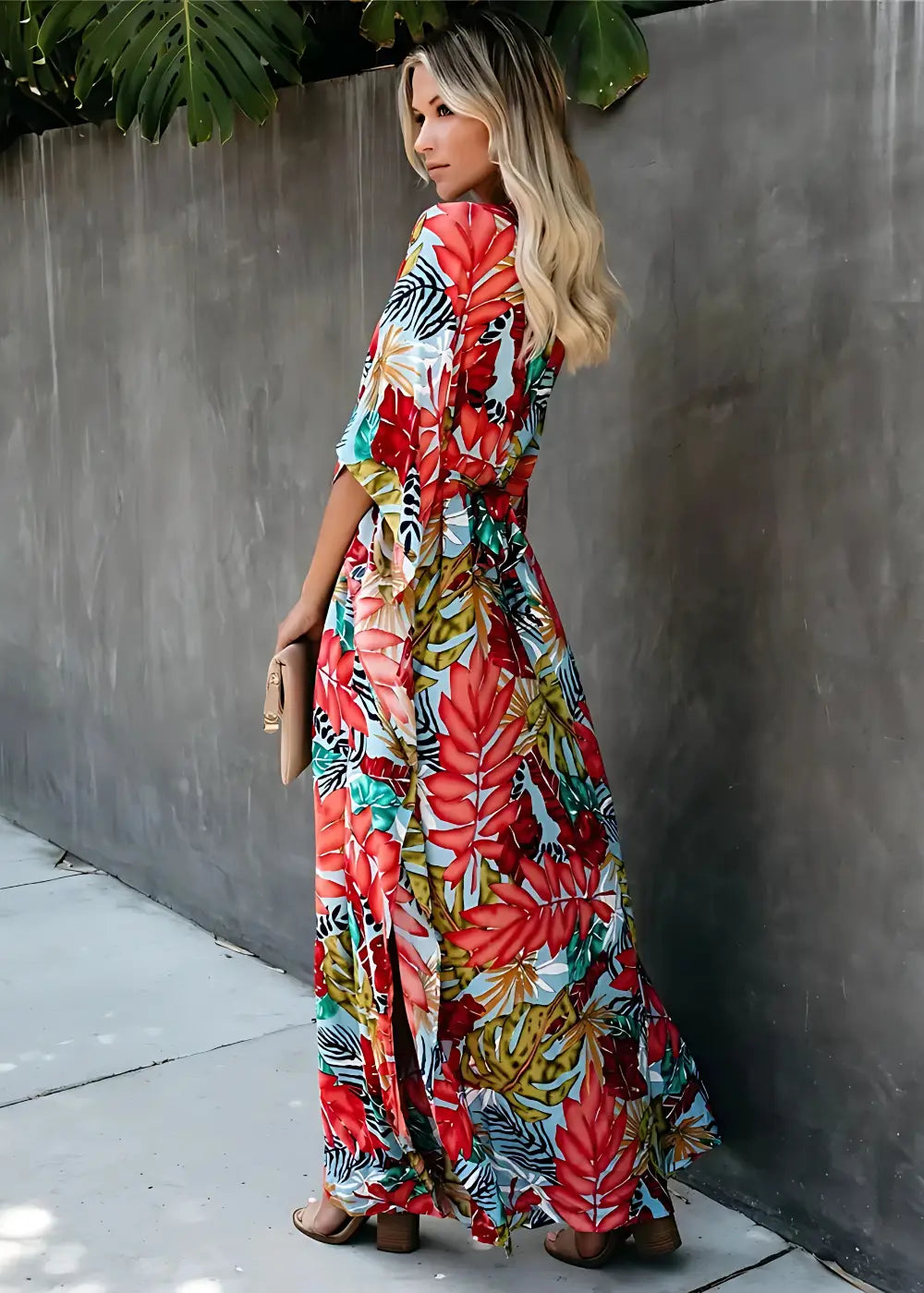 Robe Kimono Femme À Fleurs