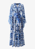 Robe Kimono Femme Bohème Bleue