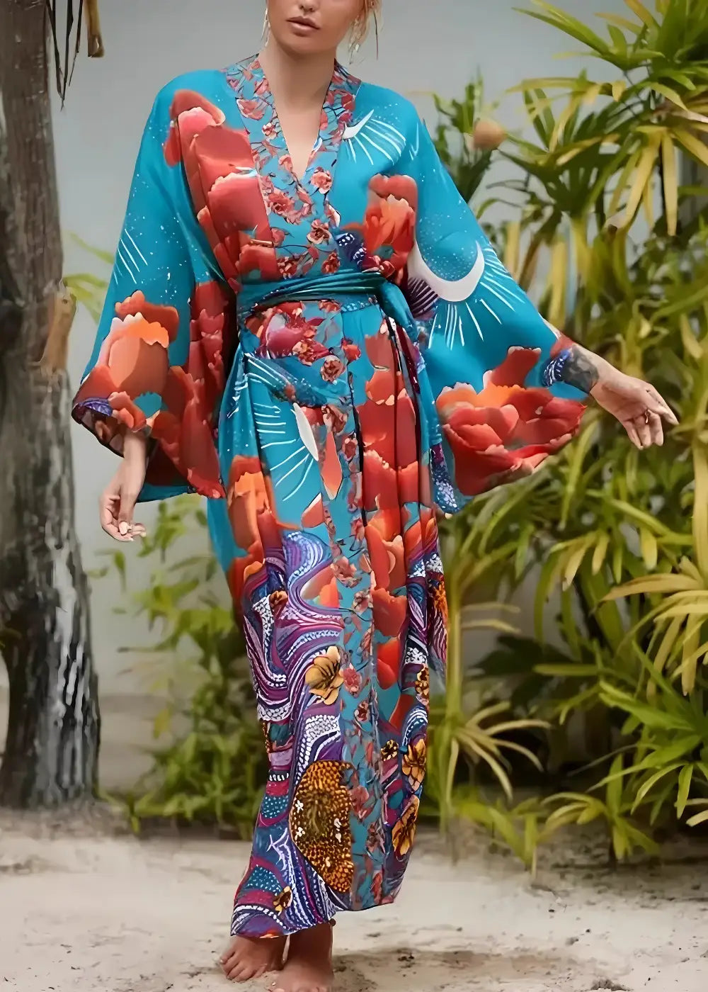 Robe Kimono Lune Céleste