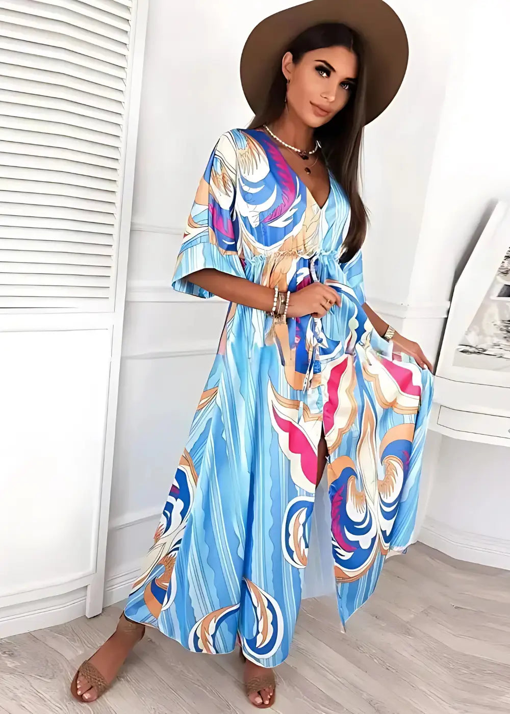 Robe Kimono Manches Courtes