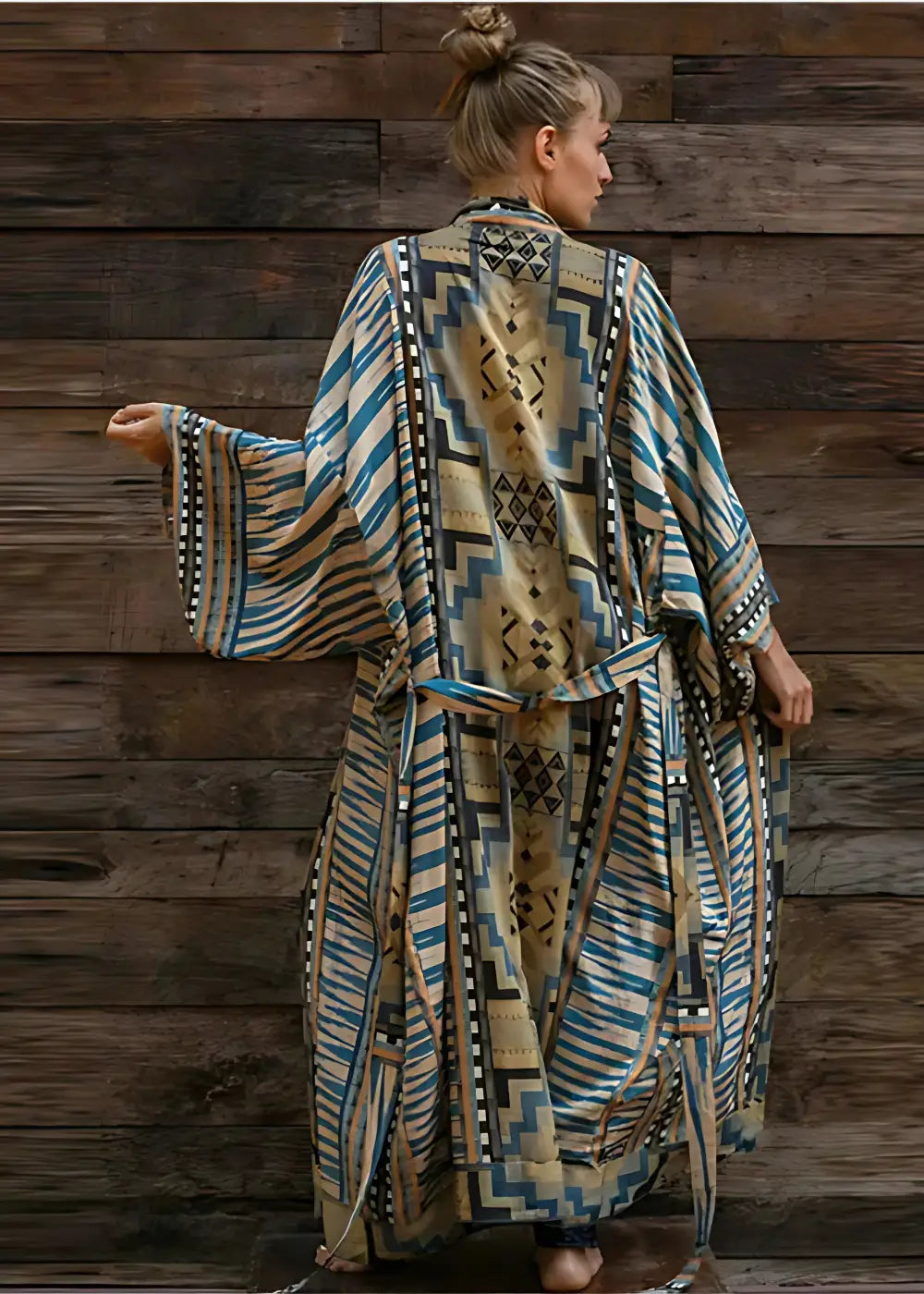 Robe Kimono Motif Géométrique