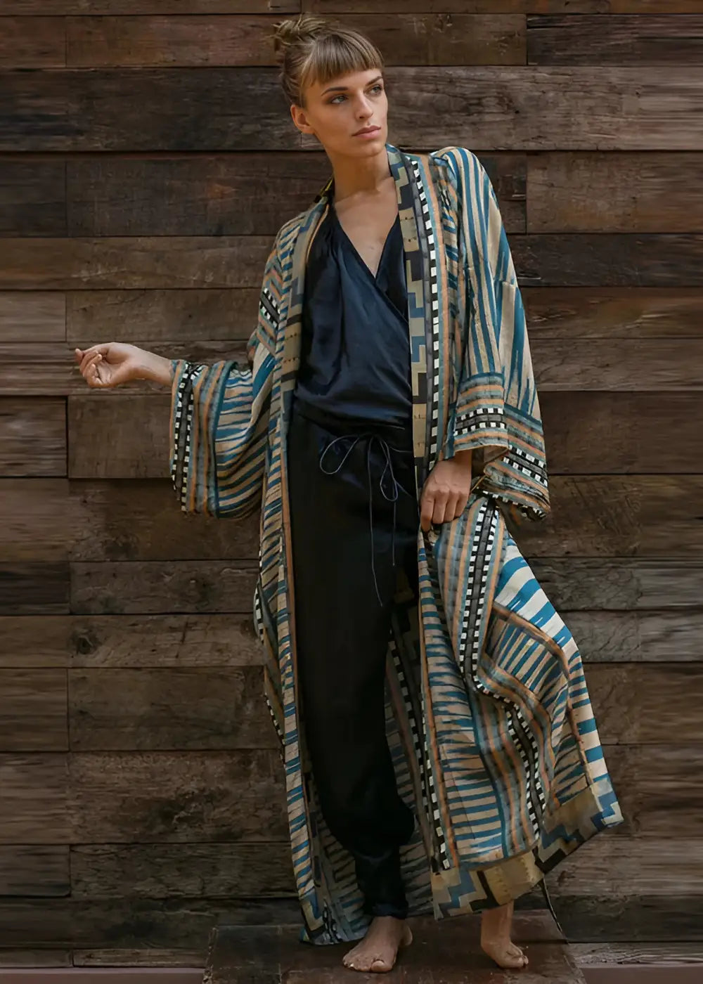 Robe Kimono Motif Géométrique