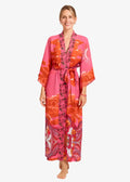 Robe Kimono Rose Orangée