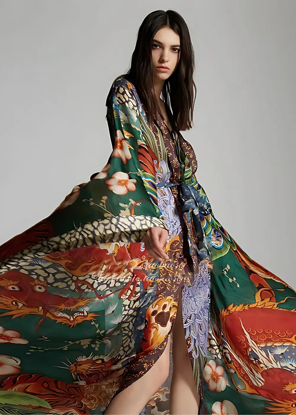 Robe Kimono Vintage Coloré