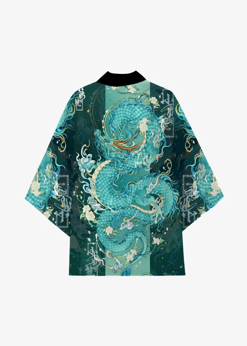 Veste Kimono Dragon Imprimé Ouverte
