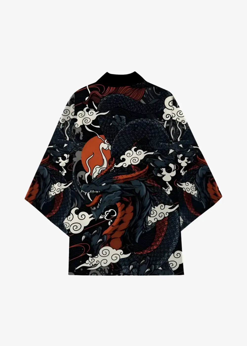 Veste Kimono Dragon Imprimé Ouverte