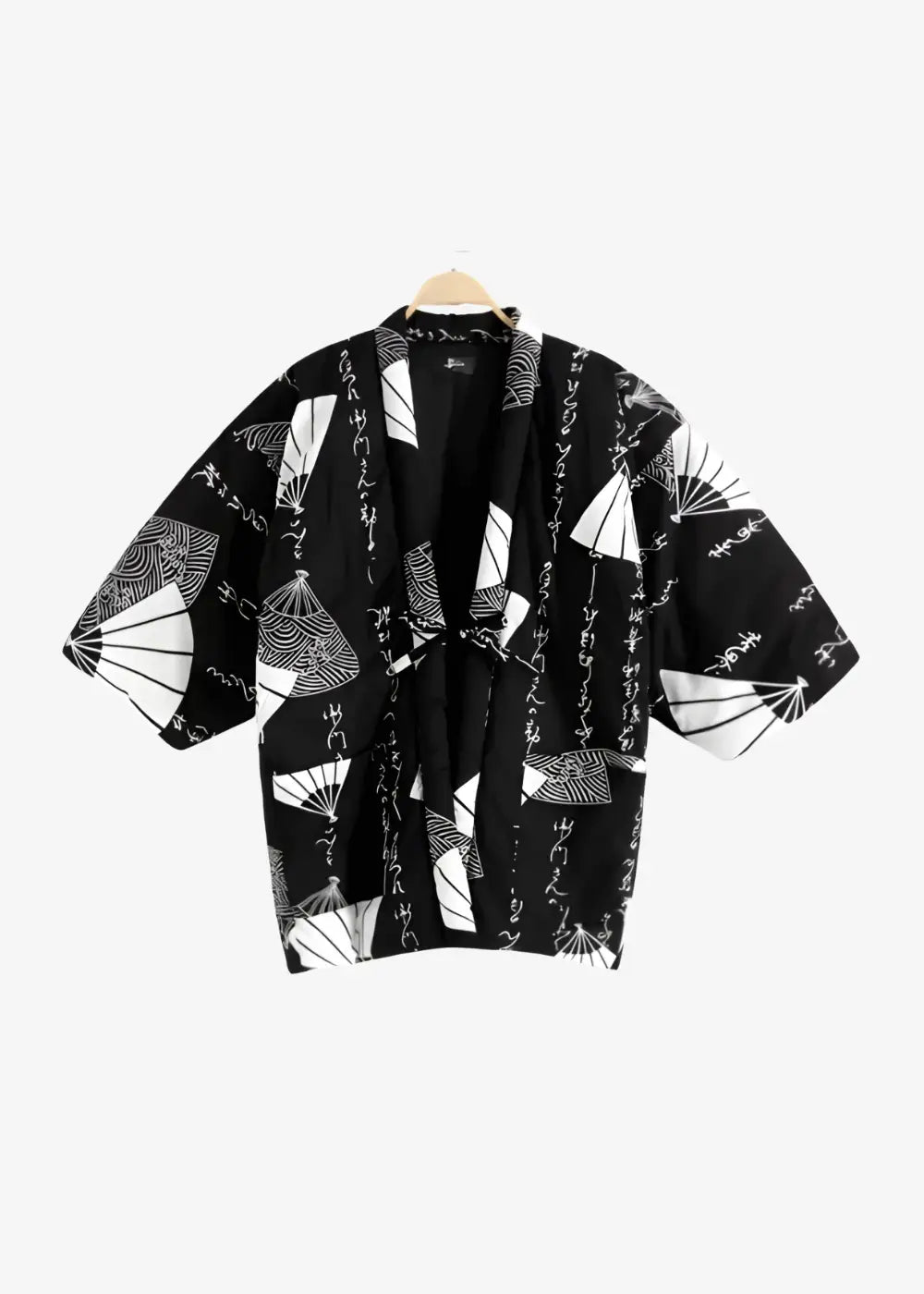 Veste Kimono Écriture Japonaise