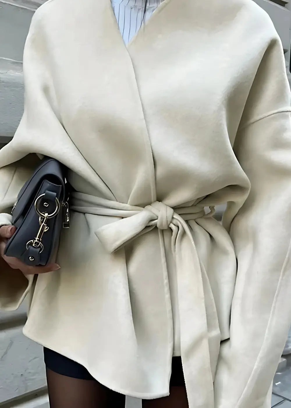 Veste Kimono Femme Beige