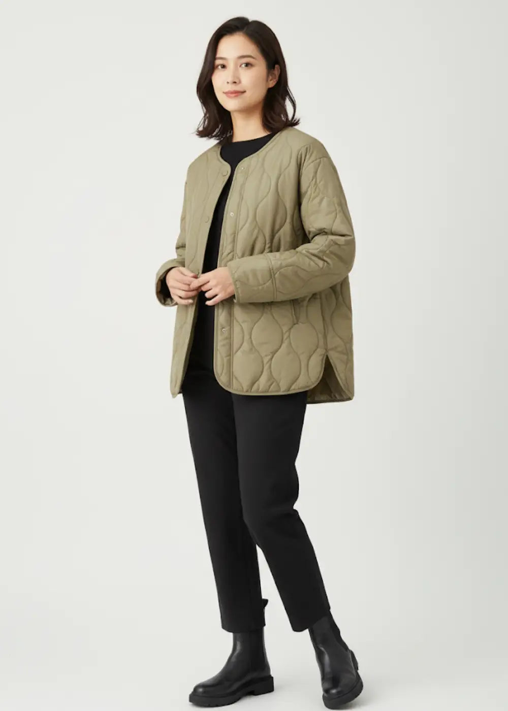 Veste Kimono Femme Kaki