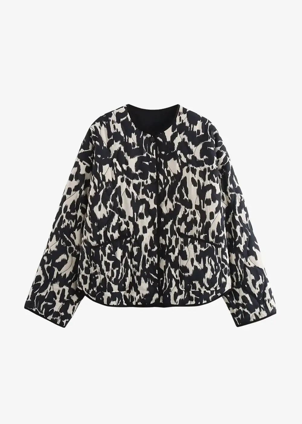 Veste Kimono Femme Noire Et Blanche