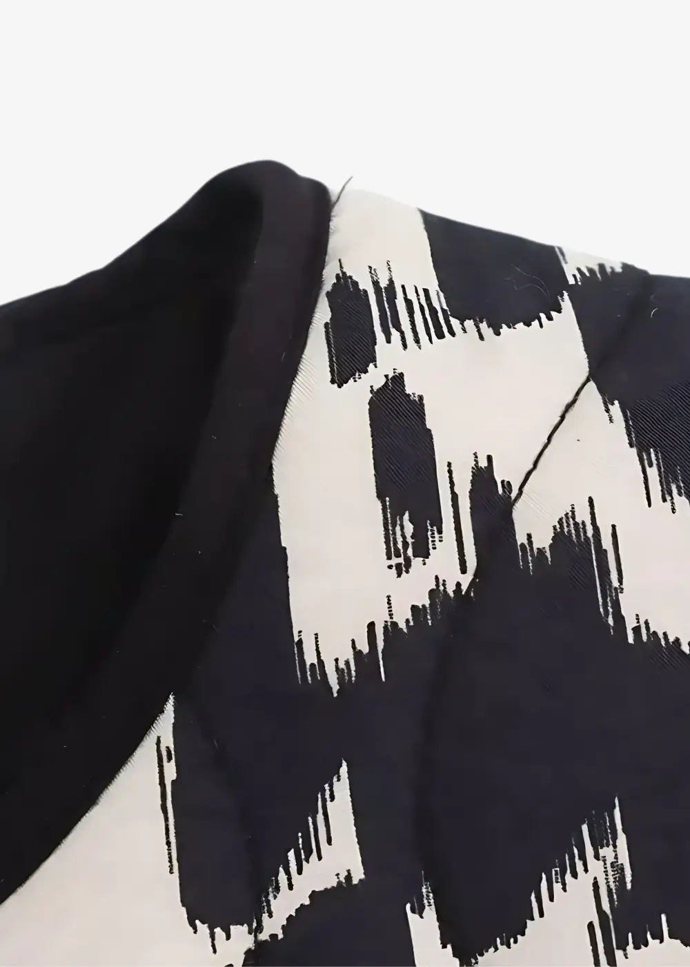 Veste Kimono Femme Noire Et Blanche