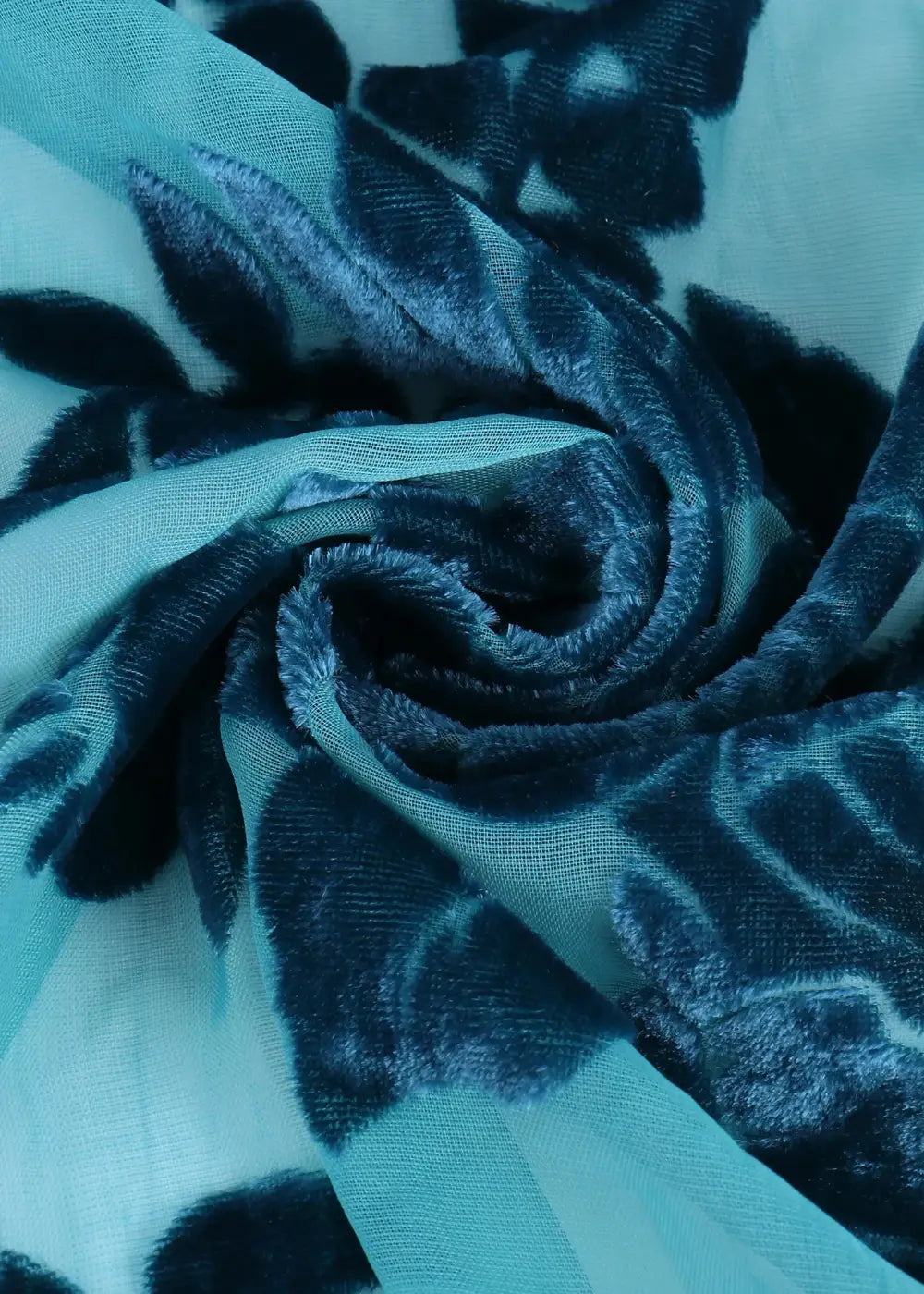 Veste Kimono Florale Noire Et Bleue