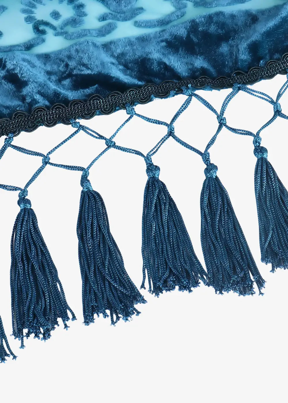 Veste Kimono Florale Noire Et Bleue