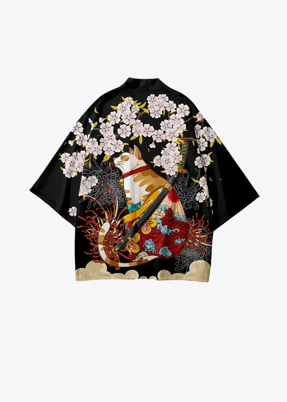 Veste Kimono Guerrier Chat