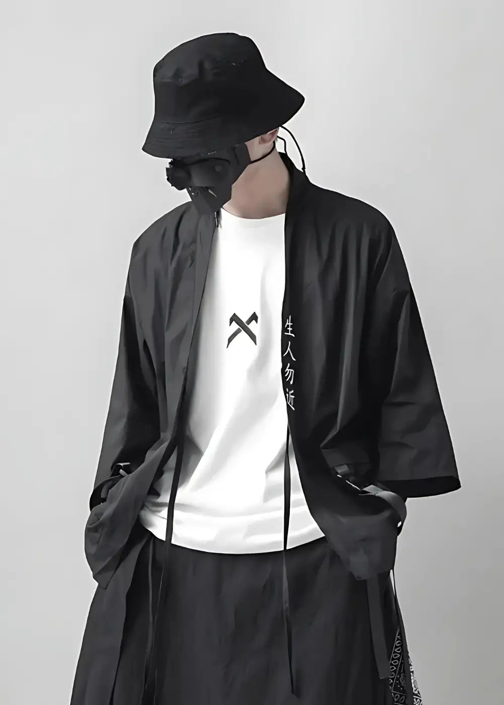 Veste Kimono Homme Ninja Noir