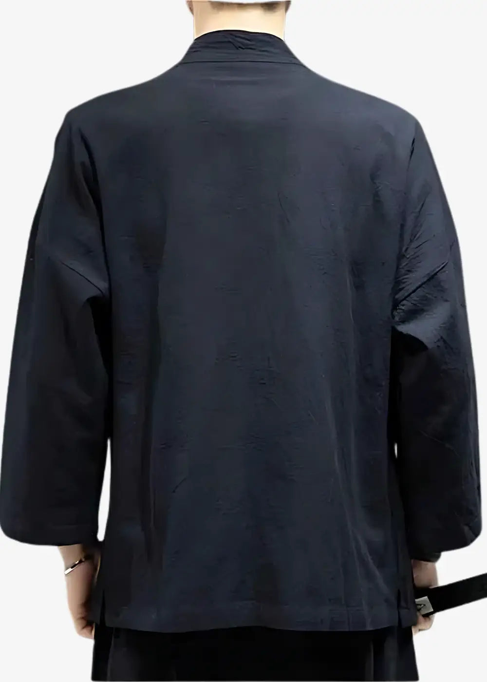 Veste Kimono Homme Noir en Coton | Grues