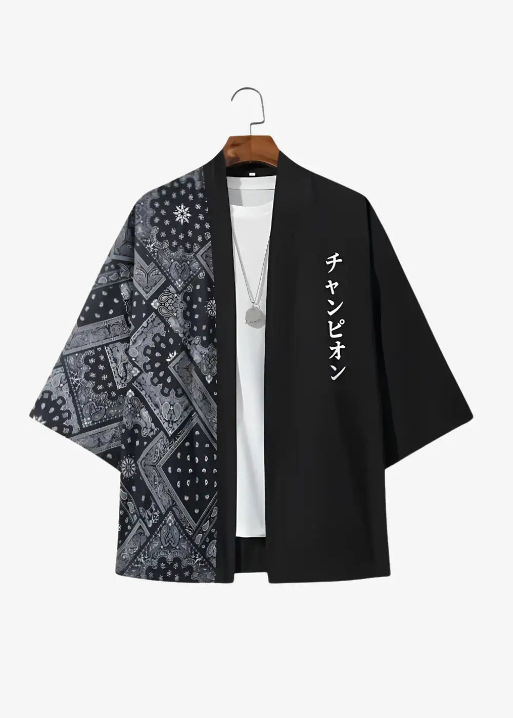 Veste Kimono Lettres Japonaises