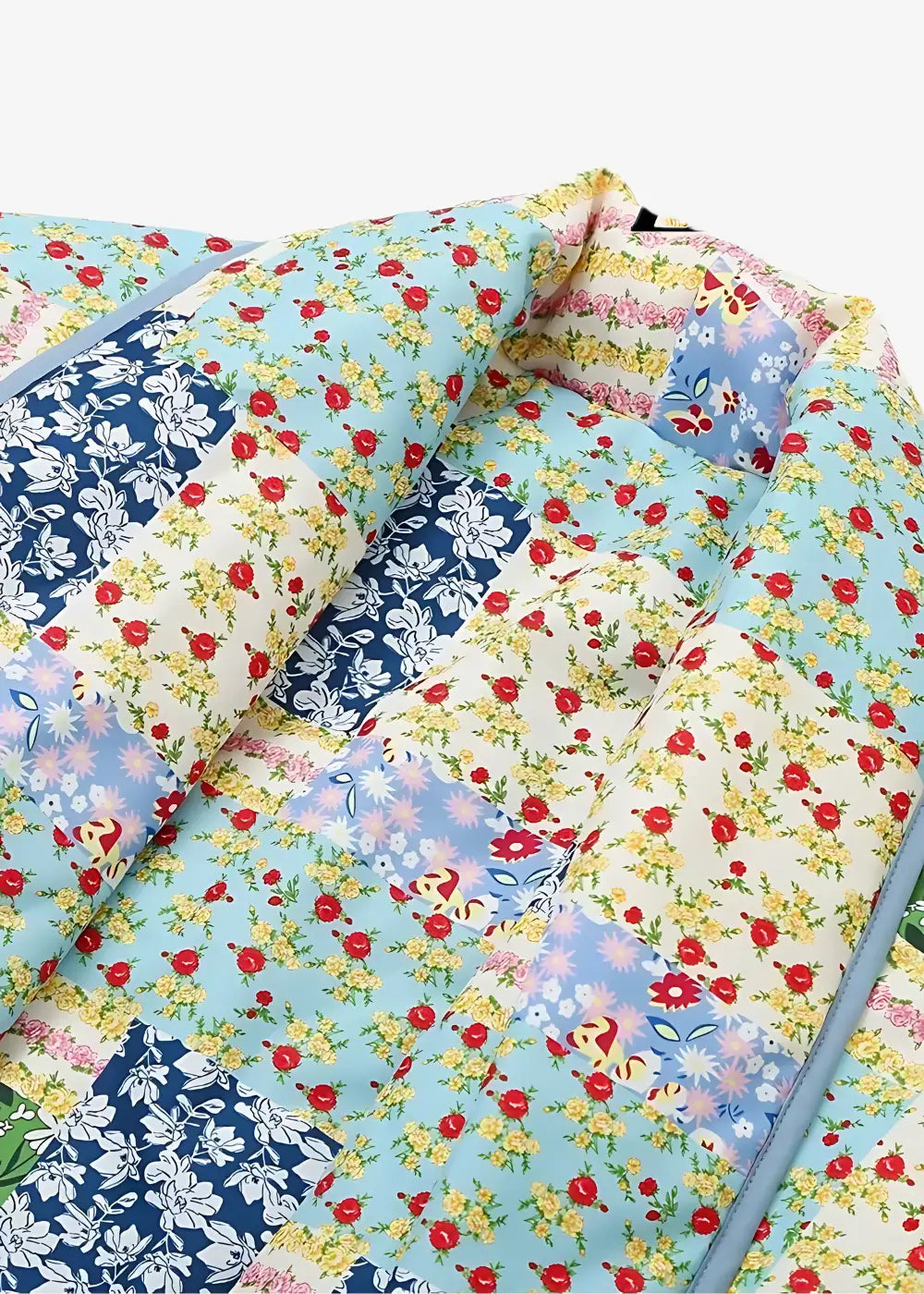 Veste Kimono Matelassée Femme Fleuri Colorée