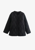 Veste Kimono Matelassée Femme Noire