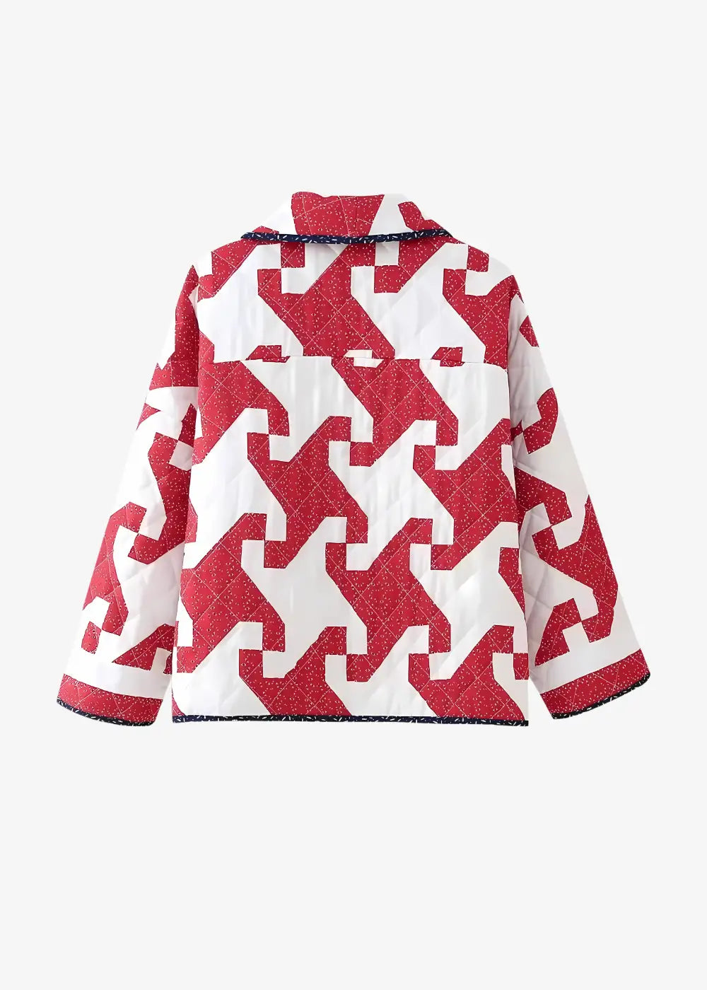 Veste Kimono Matelassée Rouge et Blanc