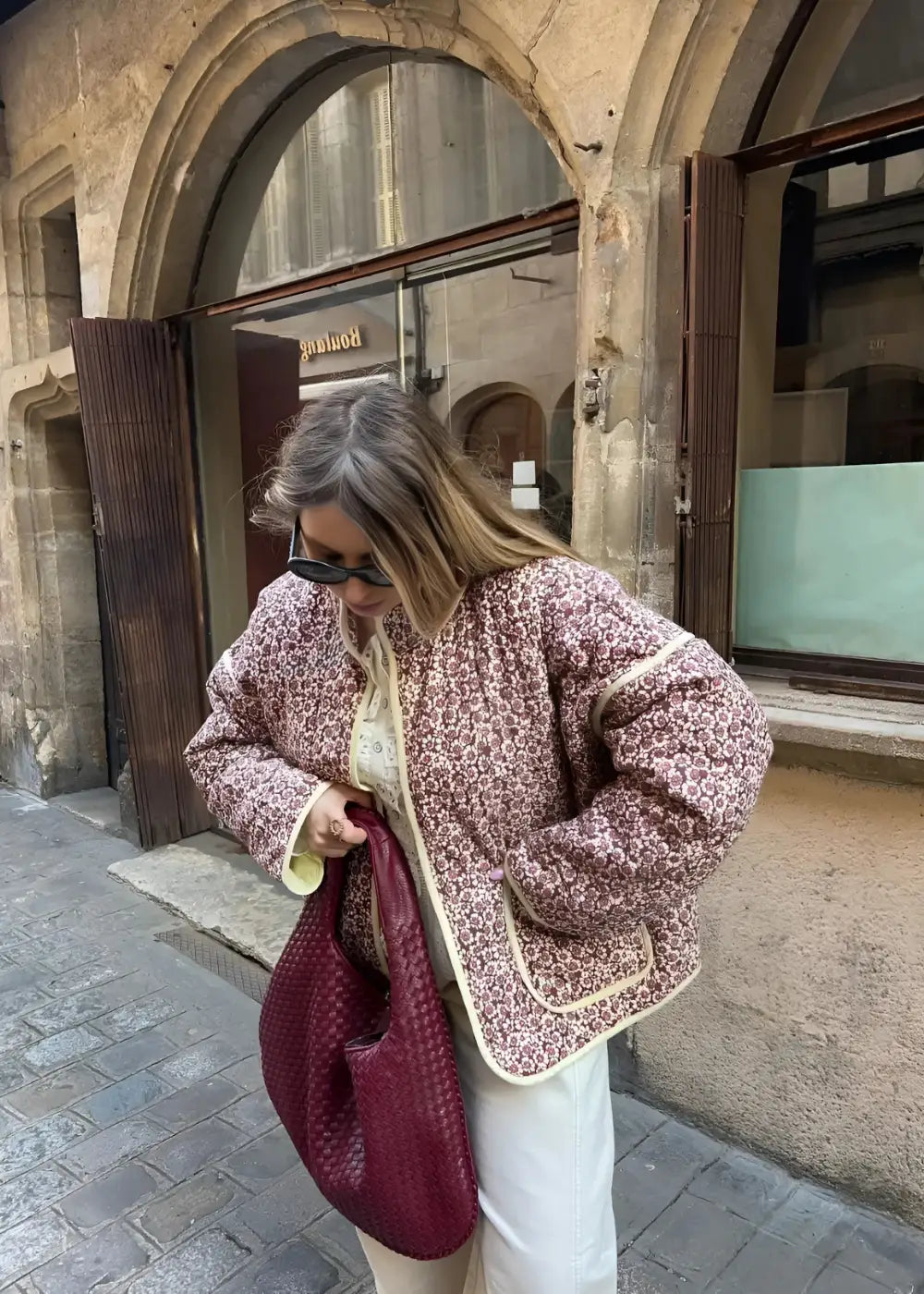 Veste Kimono Quiltée Florale