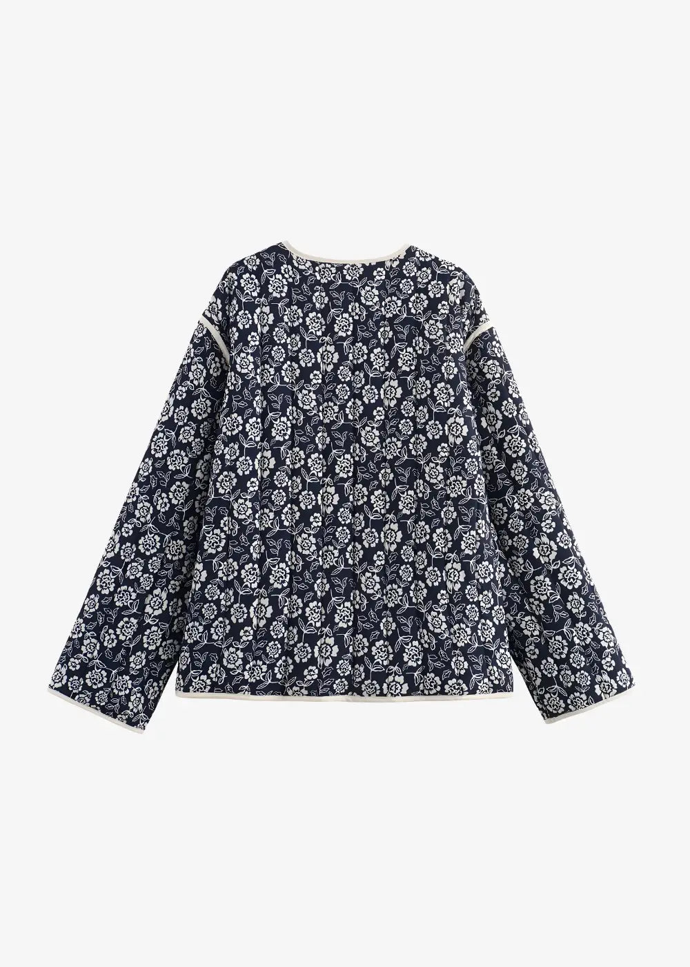 Veste Matelassée Kimono Fleuri