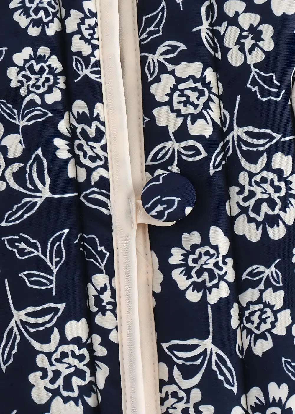 Veste Matelassée Kimono Fleuri